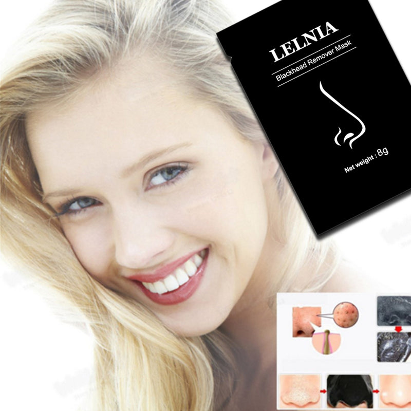1pcs/Lot black mask Facial minerals deep Cleansing Pad Face Nose herbal Blackhead Remover face mask