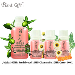 Free Shopping 100% Pure Plant Base Jojoba / Sandalwood / Chamomile / Carrot Oil Lock Water Moisturizing Unclog Pores Massage Oil